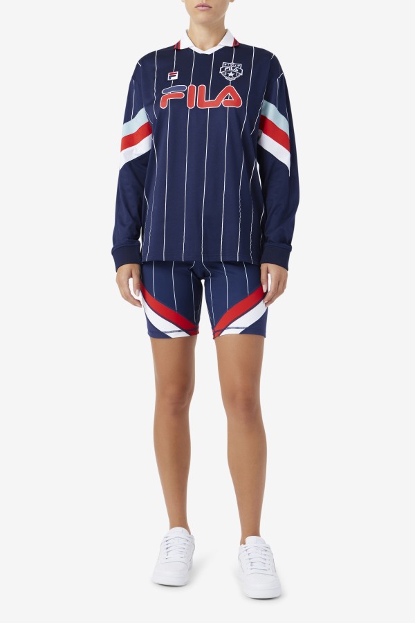 Yareli Bike Short Navy/Red/White Fila Outlets