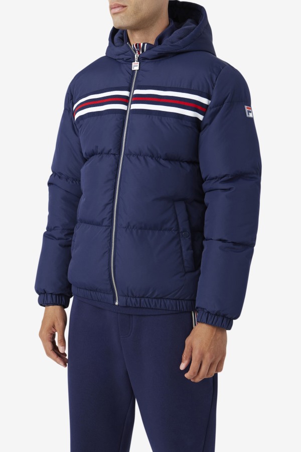 Navy/Red Fila Outlets Jake Puffer Jacket
