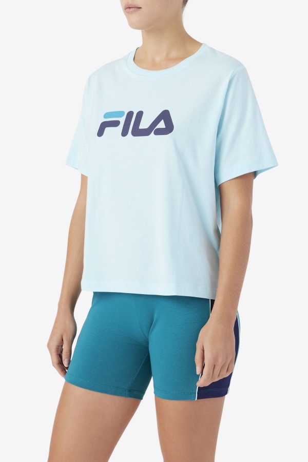 Thea Tee Fila Outlets Iced Aqua/Navy/Biscay Bay