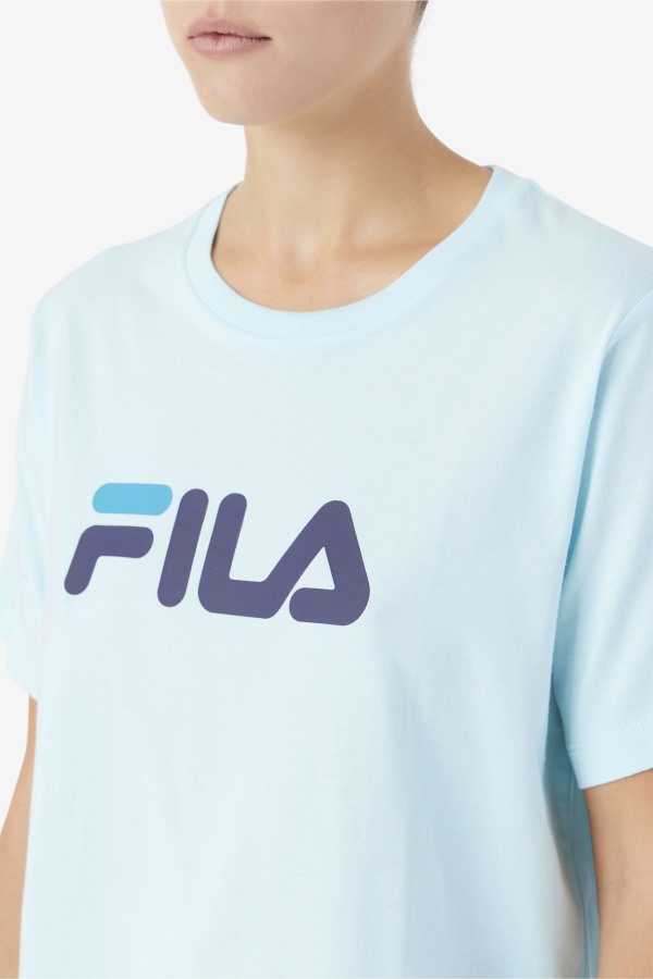 Thea Tee Fila Outlets Iced Aqua/Navy/Biscay Bay