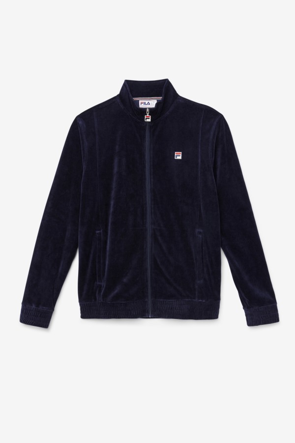 Fila Outlets O-Fit Velour Jacket Navy