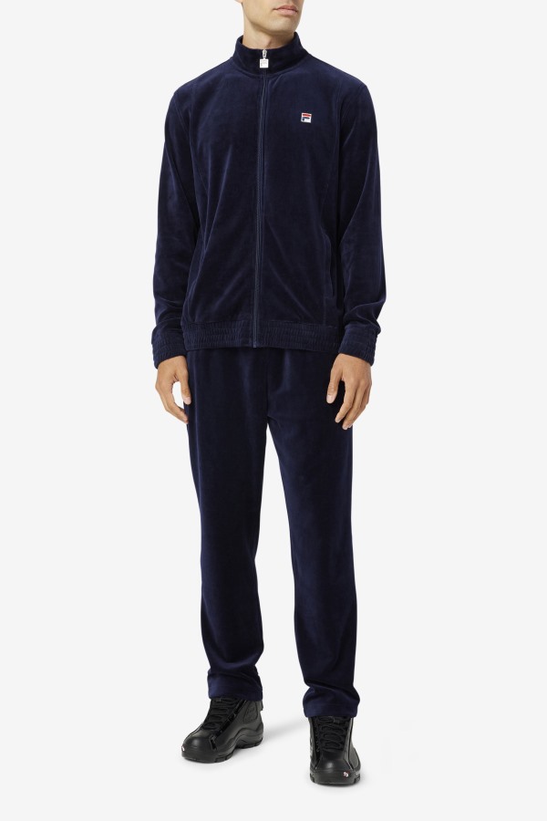 Fila Outlets O-Fit Velour Jacket Navy