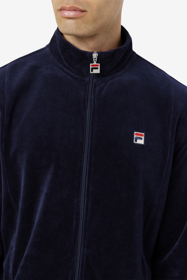 Fila Outlets O-Fit Velour Jacket Navy