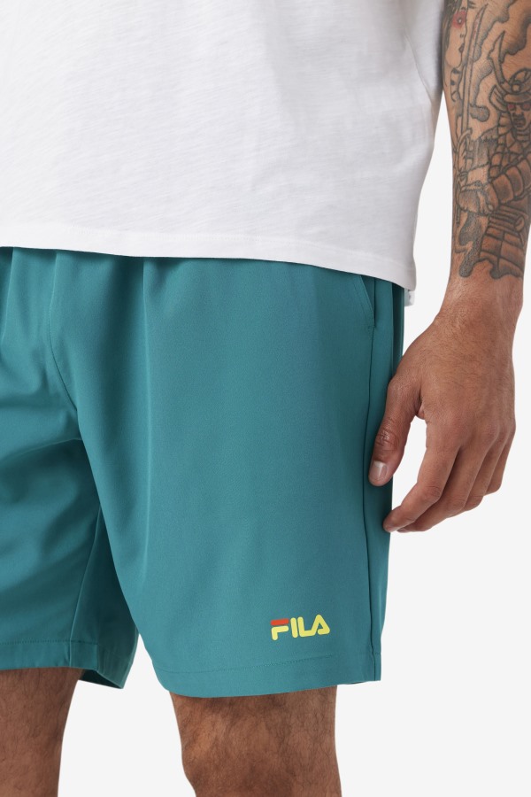 Ravini Short Fila Outlets Bayou/Cherry Tomato/Yellow