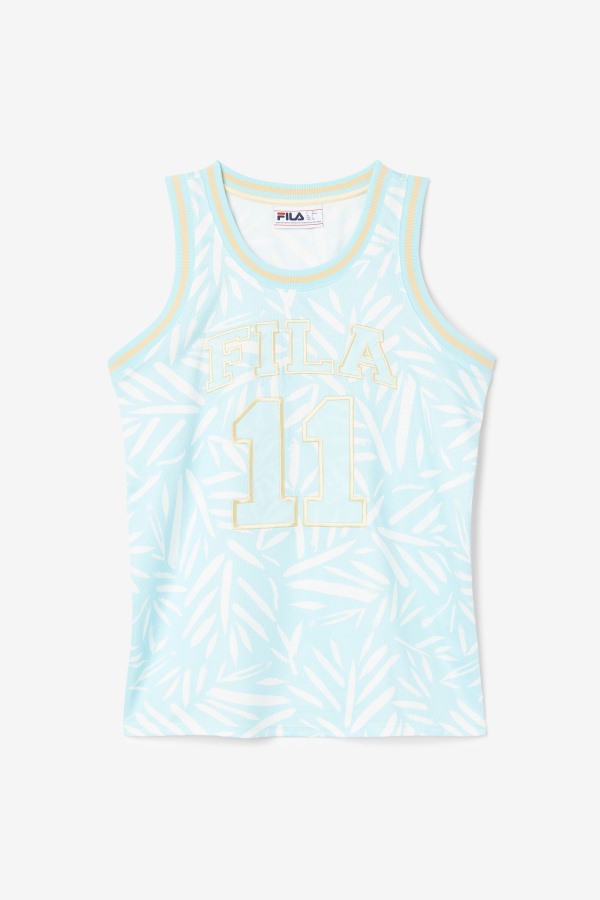 Fila Outlets Blue/White Quincy Basketball Jersey