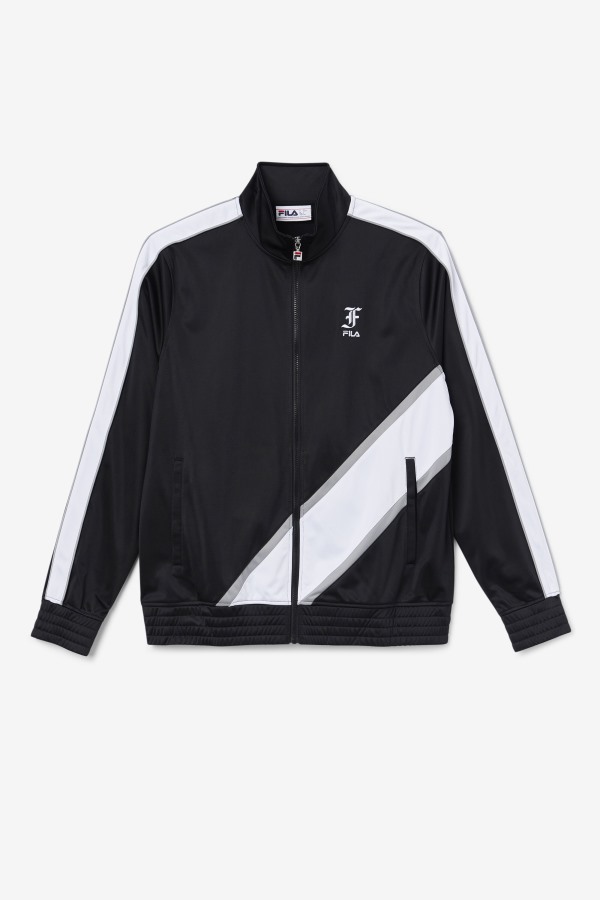 Black/White/Monument Runi Track Jacket Fila Outlets