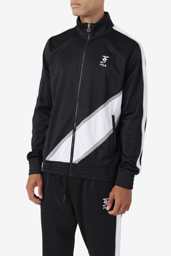 Black/White/Monument Runi Track Jacket Fila Outlets
