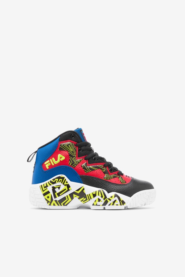 Black/Blue/Red Big Kids' MB Fila Outlets