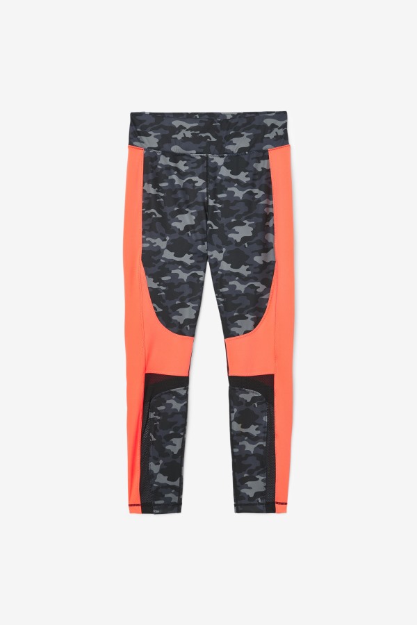 Forza Color Blocked Legging Fila Outlets Dark Camo/Hot Coral/Black