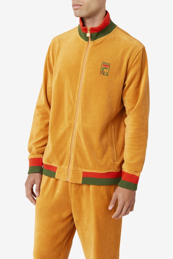 Fila Outlets Desert Sun/Poppy/Douglas Fir Fila x Paterson Velour Jacket