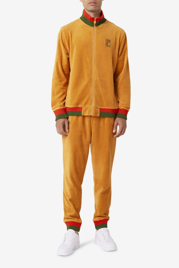 Fila Outlets Desert Sun/Poppy/Douglas Fir Fila x Paterson Velour Jacket