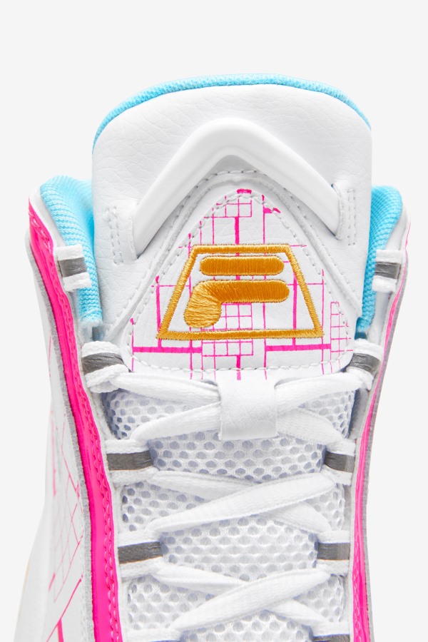 White/Pink Glo/Lemon Fila Outlets Women\'s Grant Hill 2