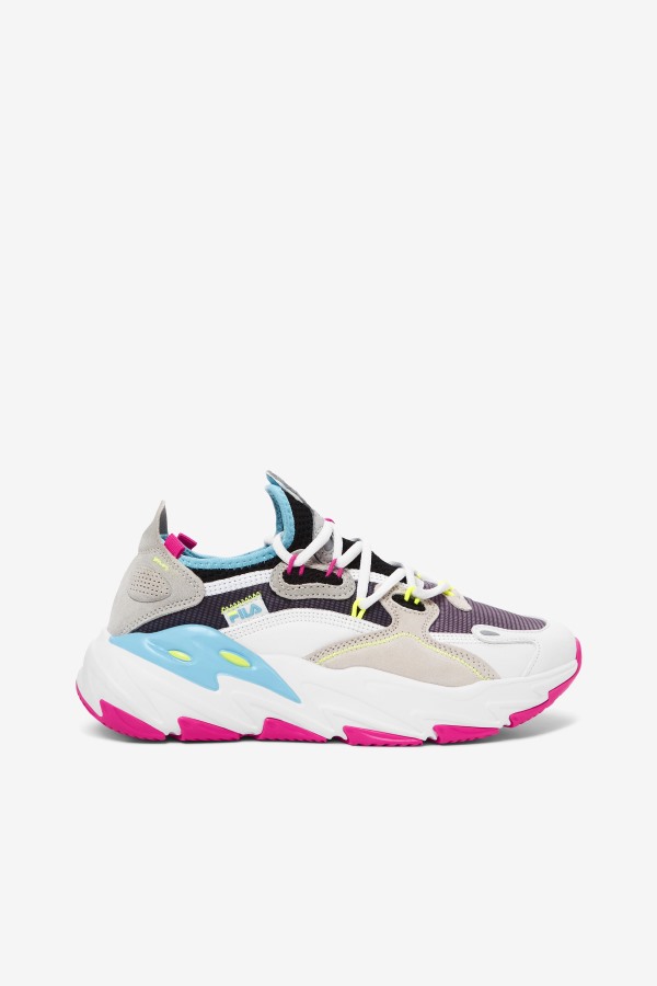 Fila Outlets White/Pink Glo/Bluefish Women's Ray Tracer Evo 2