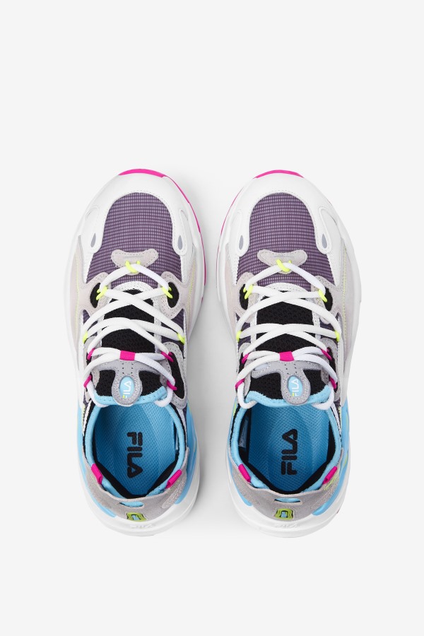 Fila Outlets White/Pink Glo/Bluefish Women\'s Ray Tracer Evo 2