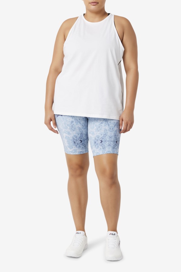 White/White Heather/Black Fila Outlets Fi-Lux Loose Tank Top
