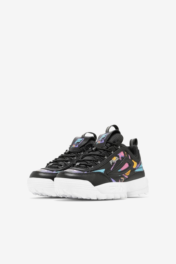 Black/Bubblegum/White Fila Outlets Little Kids\' Disruptor 2 Premium