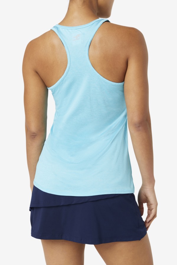 Fila Outlets Bluefish Heather Pickleball Racerback Tank