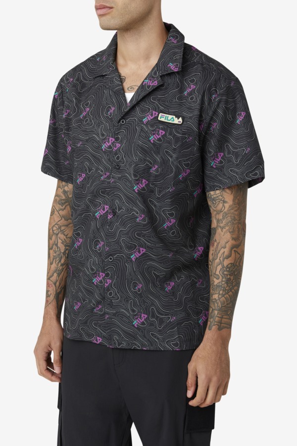 topo caban shirt Fila Outlets Black