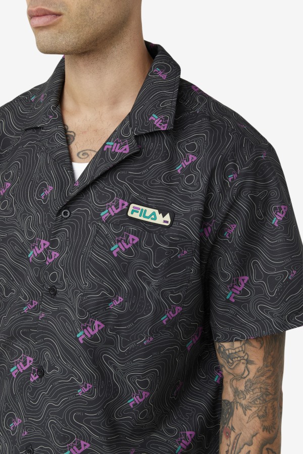topo caban shirt Fila Outlets Black