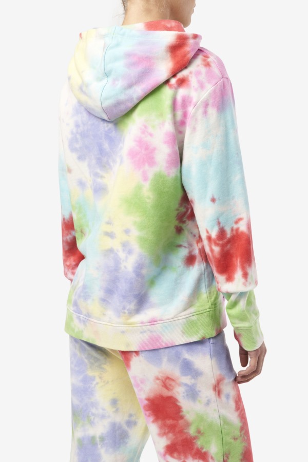 Aerolynn Tie Dye Hoodie Fila Outlets Green/White/Periwinkle/Red
