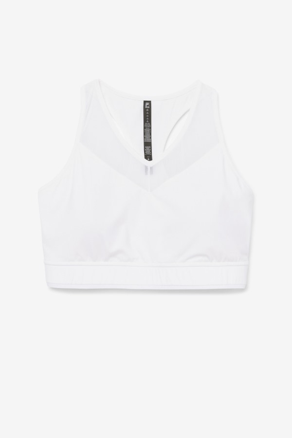 Uplift Racerback Bra Top White Fila Outlets