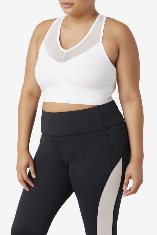 Uplift Racerback Bra Top White Fila Outlets