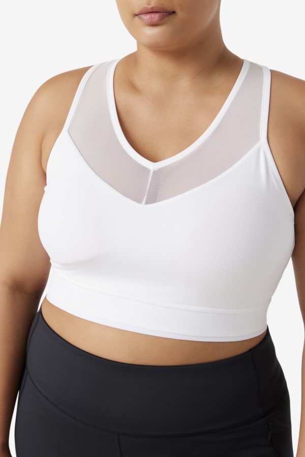Uplift Racerback Bra Top White Fila Outlets