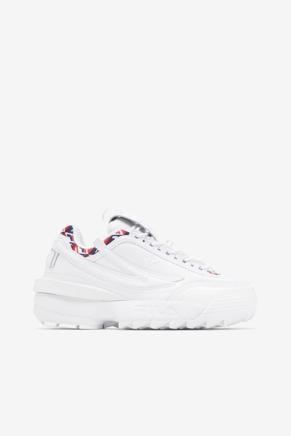 Fila Outlets White/Navy/Red Women's Disruptor 2 EXP Cubic