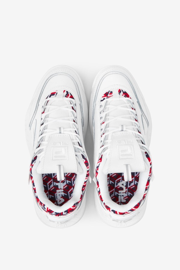 Fila Outlets White/Navy/Red Women\'s Disruptor 2 EXP Cubic