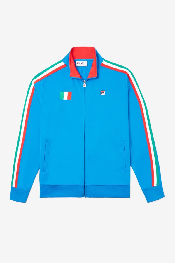Italy Track Jacket Fila Outlets Blue/Red