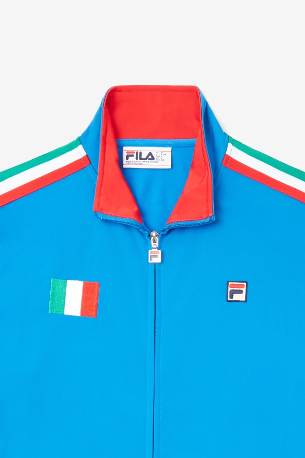 Italy Track Jacket Fila Outlets Blue/Red