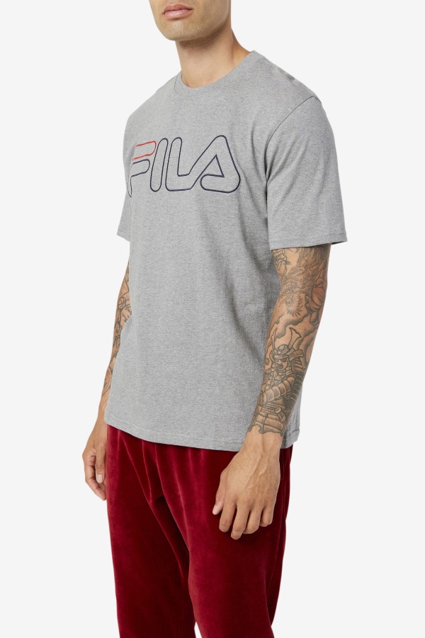 Fila Outlets borough tee Heather/Navy/Red
