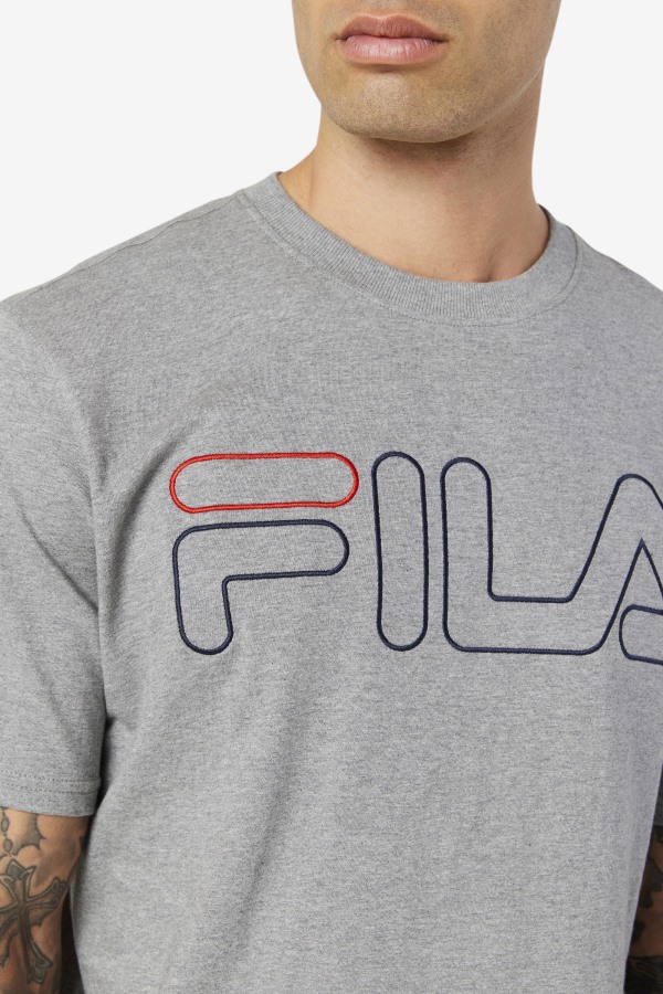 Fila Outlets borough tee Heather/Navy/Red