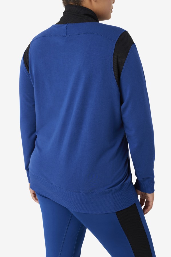 Fi-Lux Half Zip Fila Outlets Navy Peony/Black