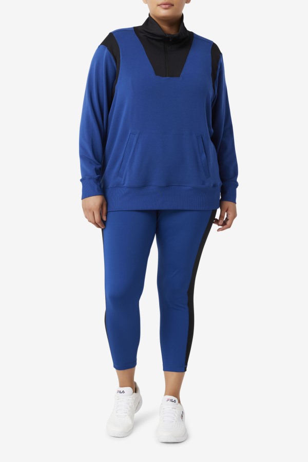Fi-Lux Half Zip Fila Outlets Navy Peony/Black