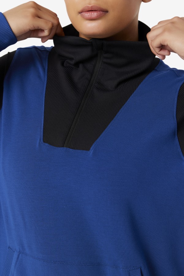 Fi-Lux Half Zip Fila Outlets Navy Peony/Black