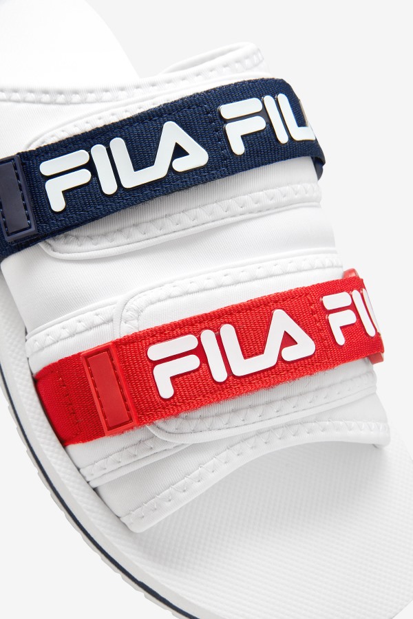 White/Navy/Red Fila Outlets Men\'s utility silde