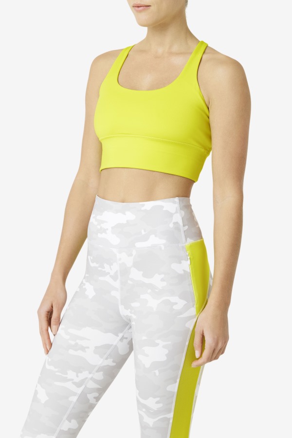 Sulphur Fila Outlets Uplift Cross Back Bra Top