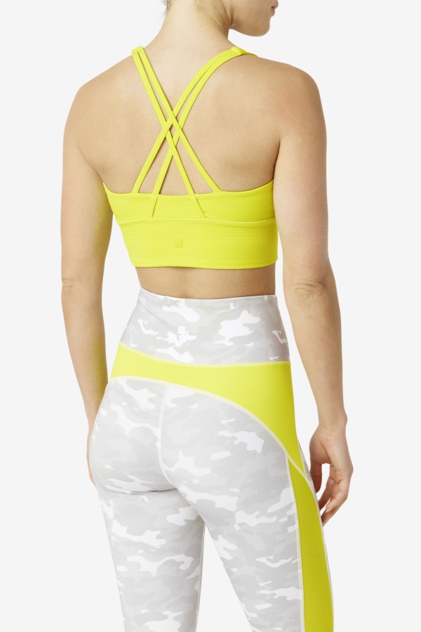 Sulphur Fila Outlets Uplift Cross Back Bra Top