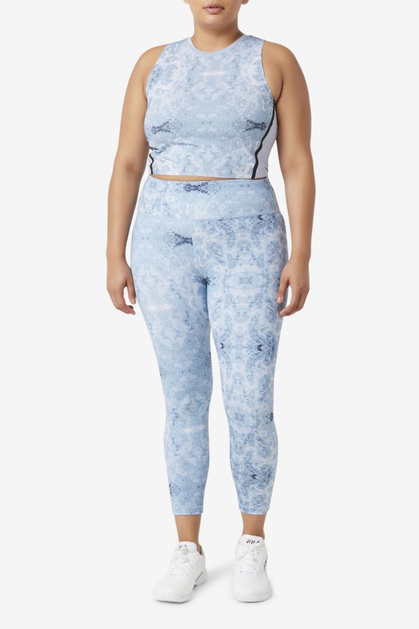 Uplift Athletic Crop Top Fila Outlets Blue Fog/Black