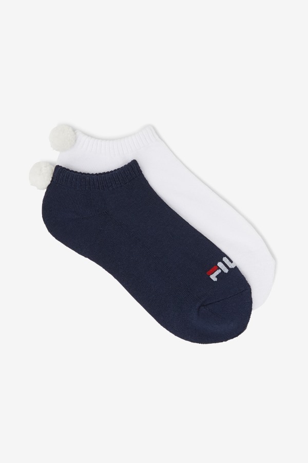 Women's Tennis Pom Pom Sock 2-Pack Fila Outlets Navy