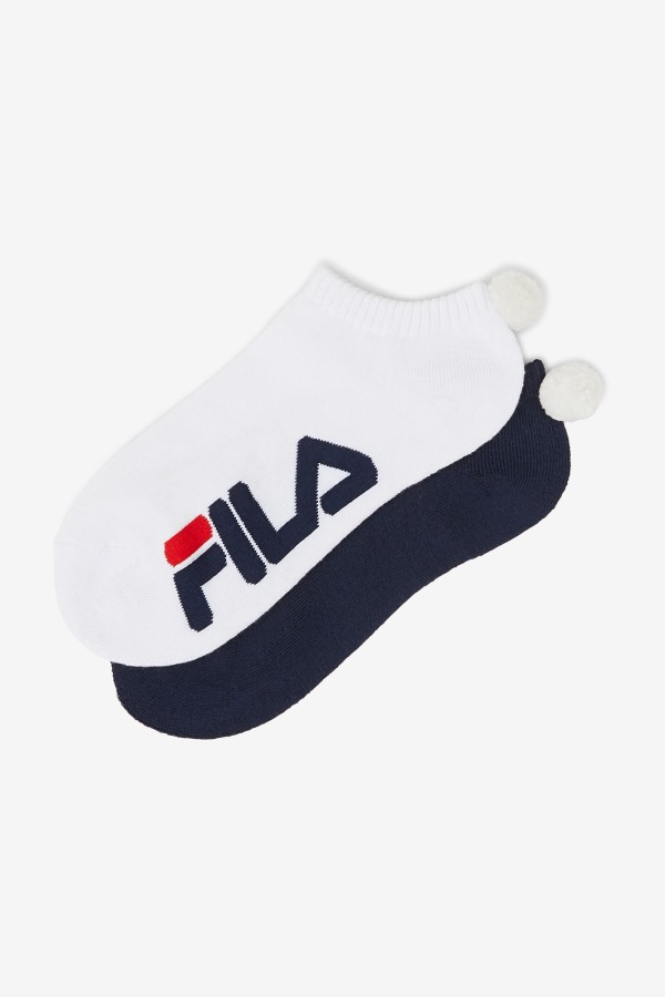 Women\'s Tennis Pom Pom Sock 2-Pack Fila Outlets Navy