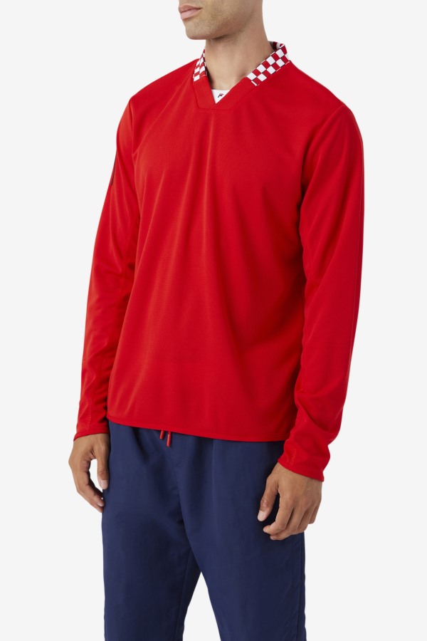 Fila Outlets Bevans Park Long Sleeve Tee Red