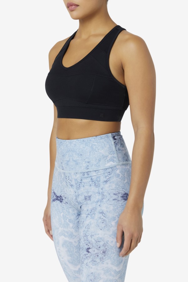 Fila Outlets Black Uplift Racerback Sports Bra