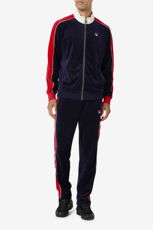 Peacoat/Gardenia/Red Fila Outlets Cima Velour Pant