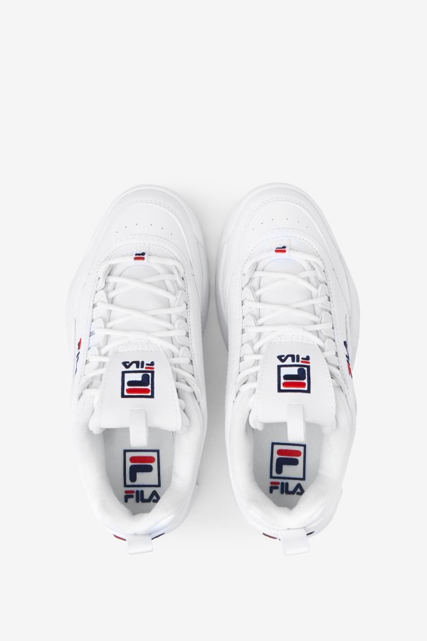 White/Peacoat/Red Kids\' Disruptor 2 Fila Outlets