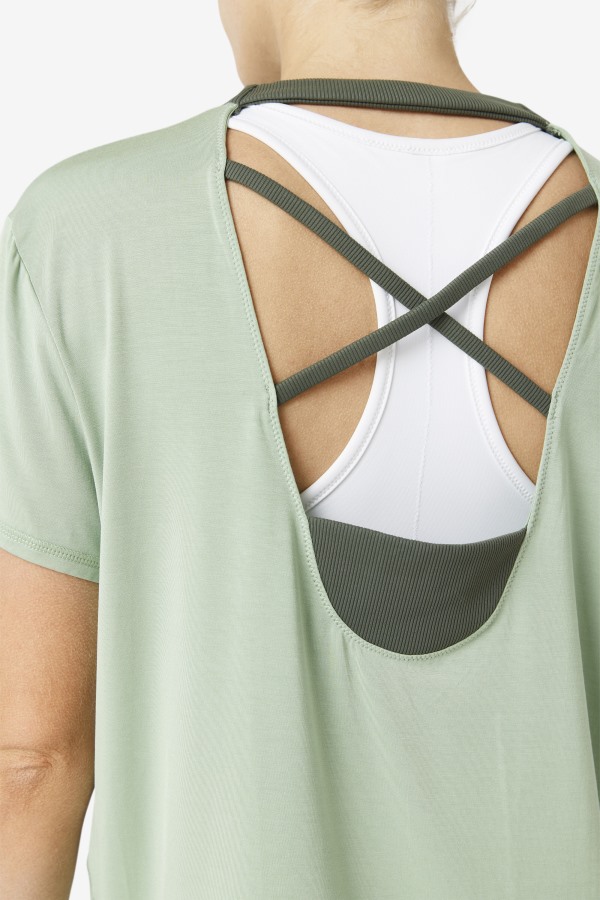 Basil/Thyme Fi-Lux Short Sleeve Top Fila Outlets