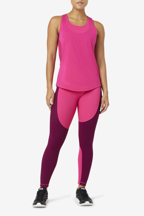 Fila Outlets Brtpink Uplift Textured Racerback Tank Top