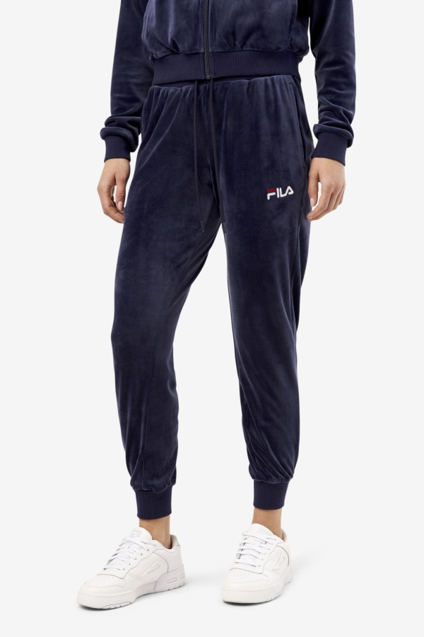 Navy Zura Velour Jogger Fila Outlets