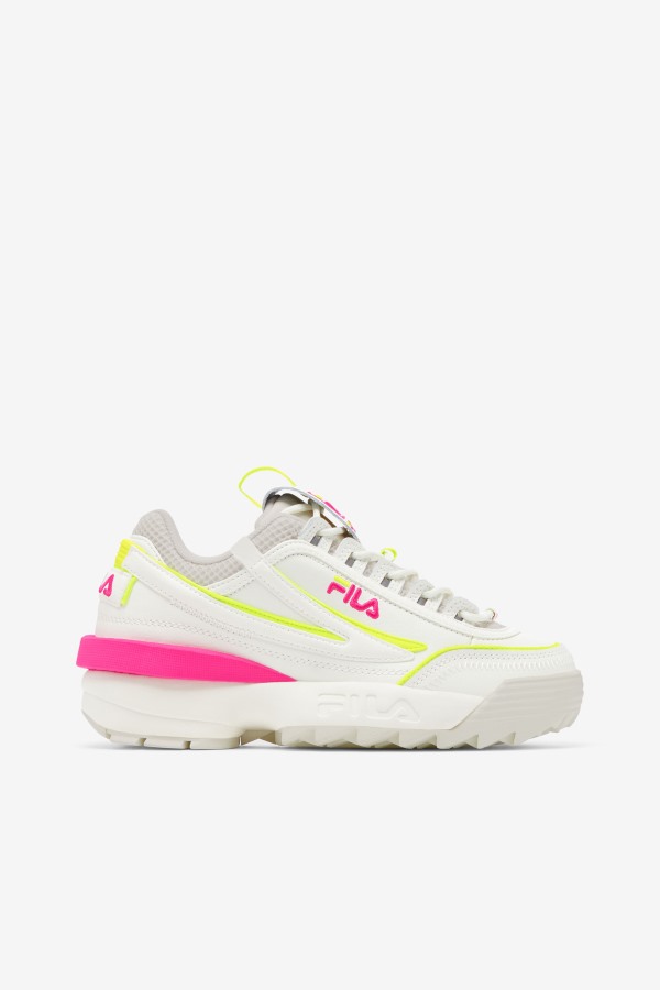 Fila Outlets Women's Disruptor 2 Exp White/White Sand/Pink Glo